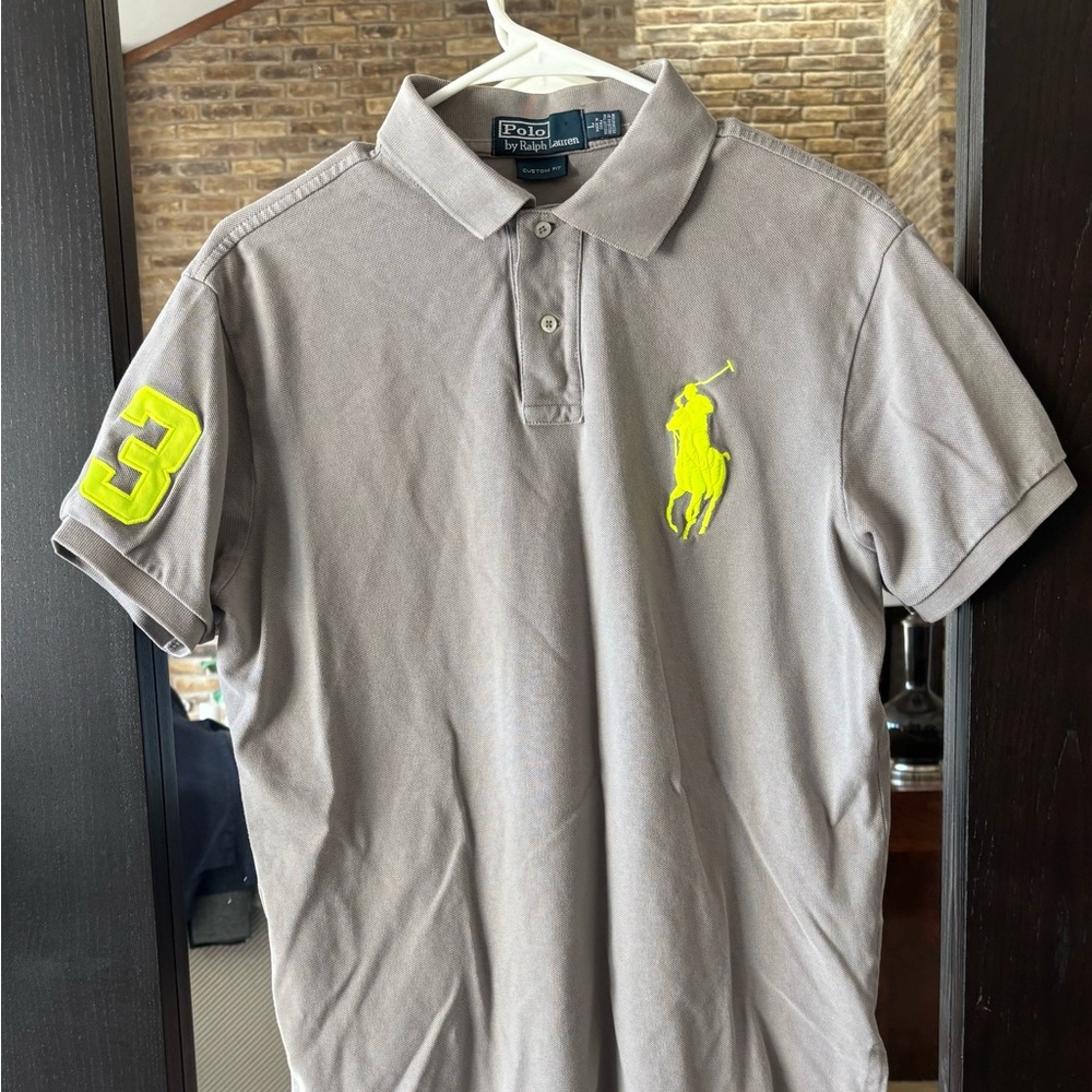 Ralph Lauren Custom Fit Big Pony Pique Polo Shirt 2000s